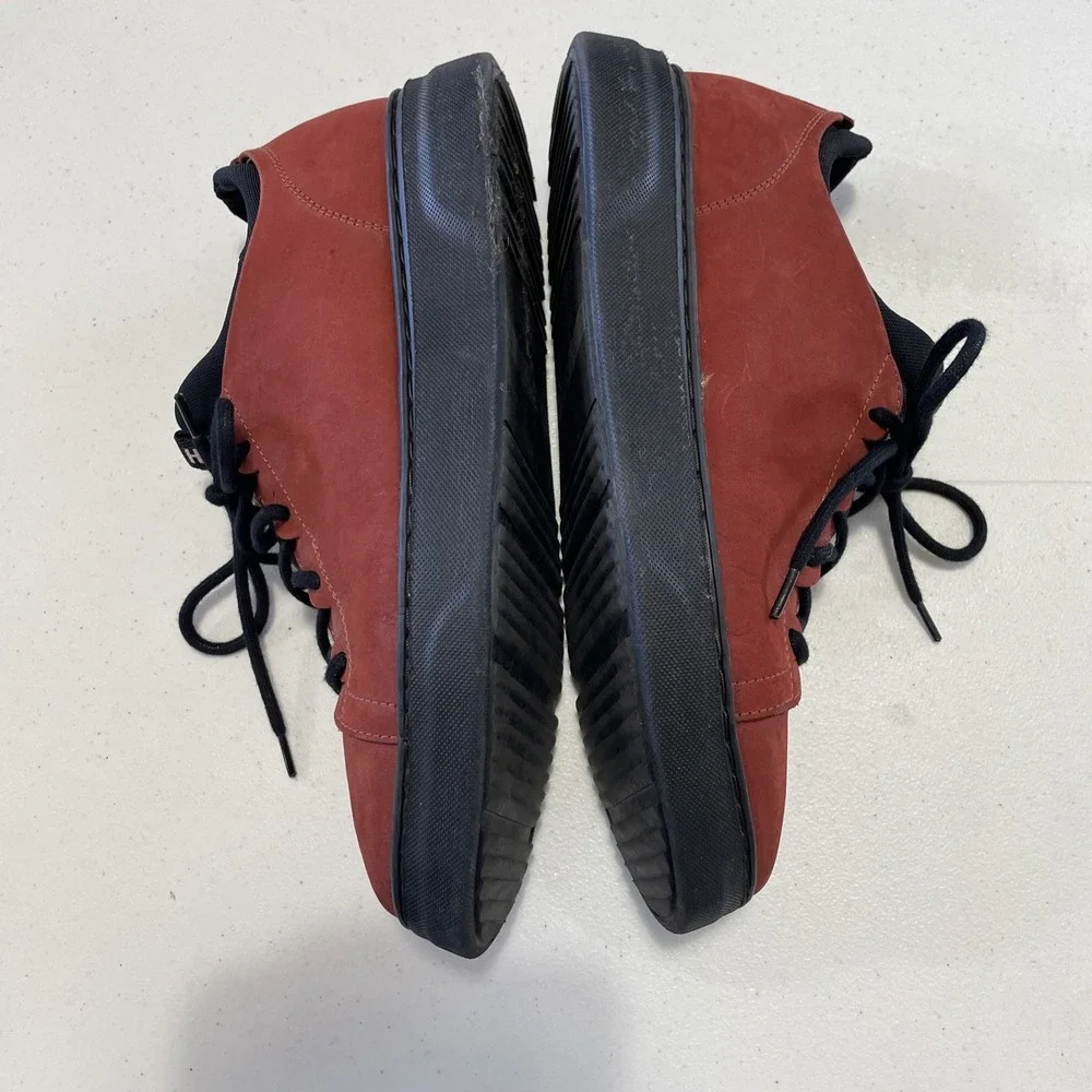 Samuel‎ Hubbard Flight Low Top Sneakers In Rust Nubuck Leather 8.5